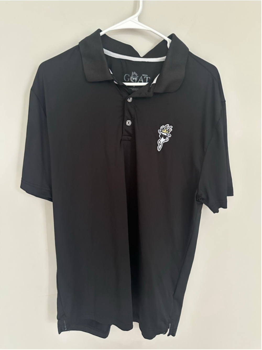Men's GOAT USA Black Polo Shirt Size M